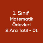 1.sınıf ara tatil matematik ödevi – (2.dönem – 01)